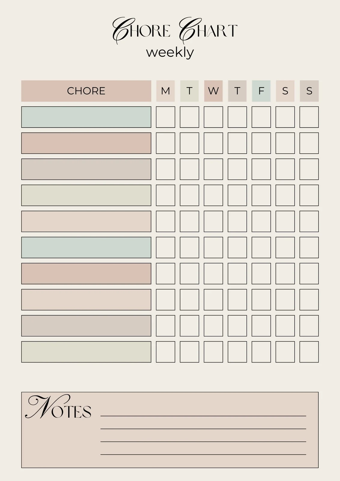 Free Customizable Chore Chart Templates To Print Canva