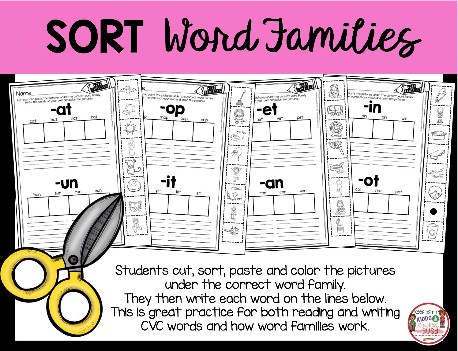 Free CVC Words Activities And Worksheets For Kindergarten Keeping My Kiddo Busy Free CVC Words Activities And Worksheets For Kindergarten Keeping My Kiddo Busy