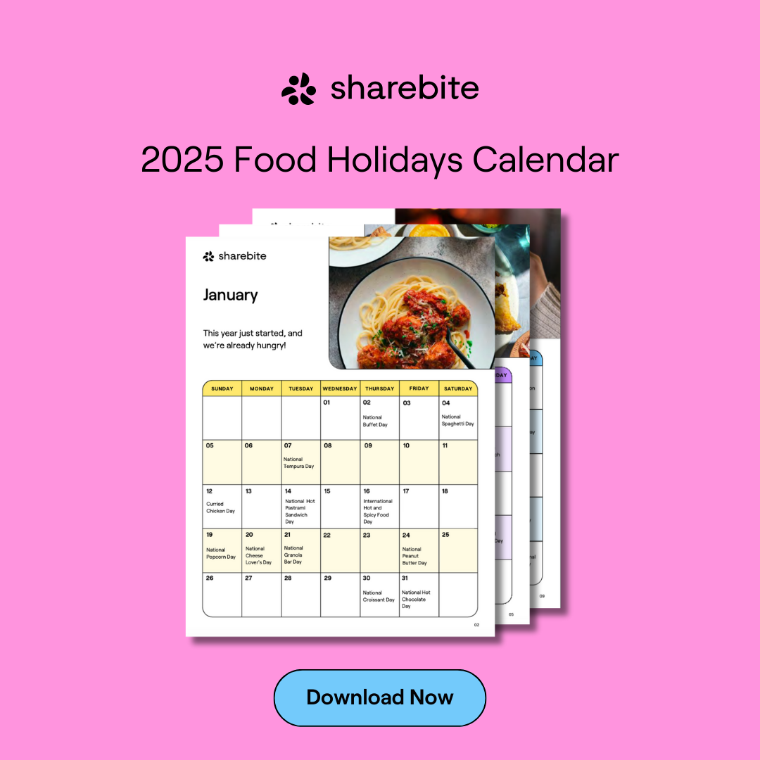 Free Download 2025 Food Holiday Calendar From Sharebite