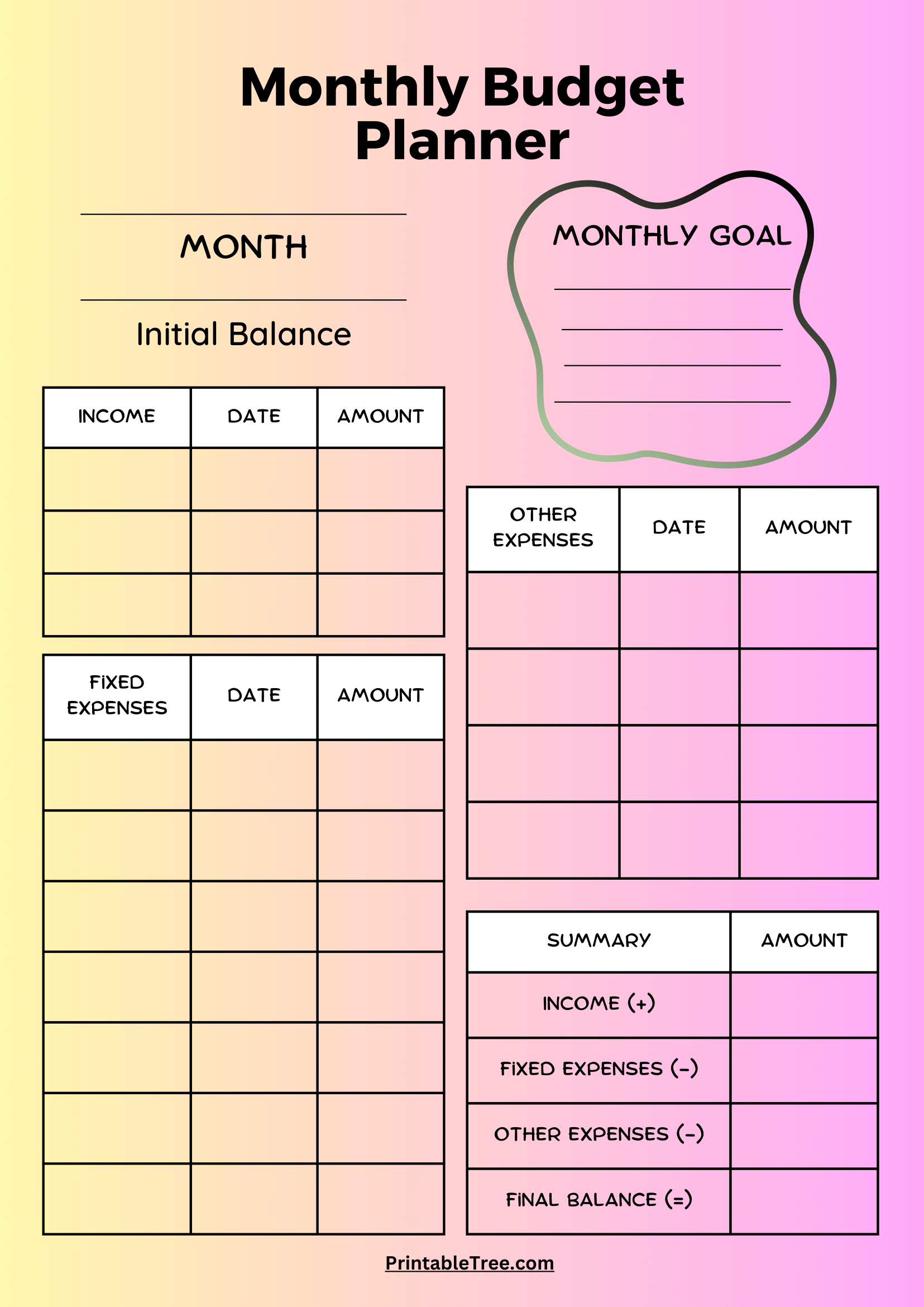 Budget Calendar Free Printable Budget Calendar Free Printable