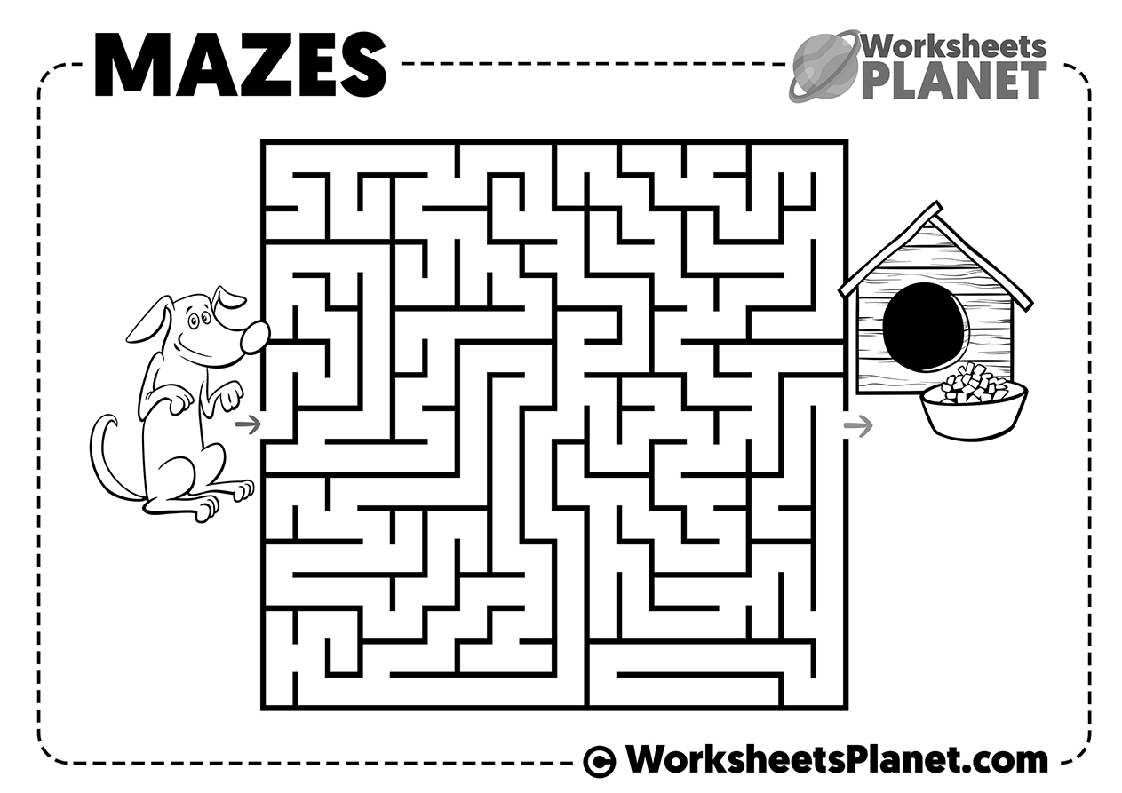 Printable Maze Worksheet