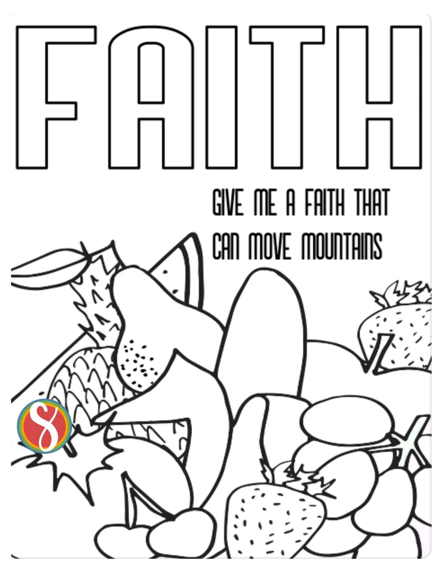 Free Faith Coloring Pages Stevie Doodles