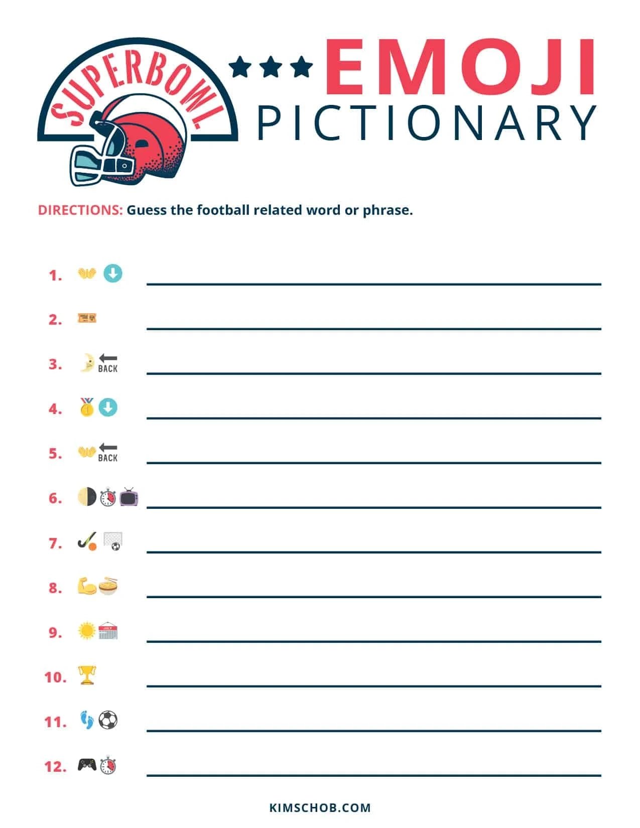 Free Football Printables Printable Game Day Activities Kim Schob