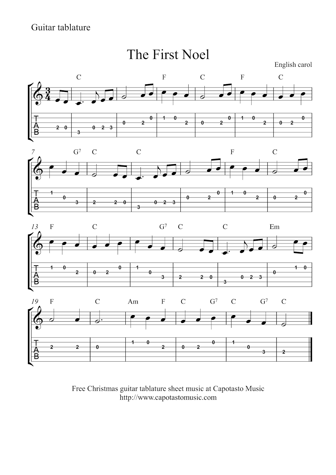 Free Guitar Sheet Music