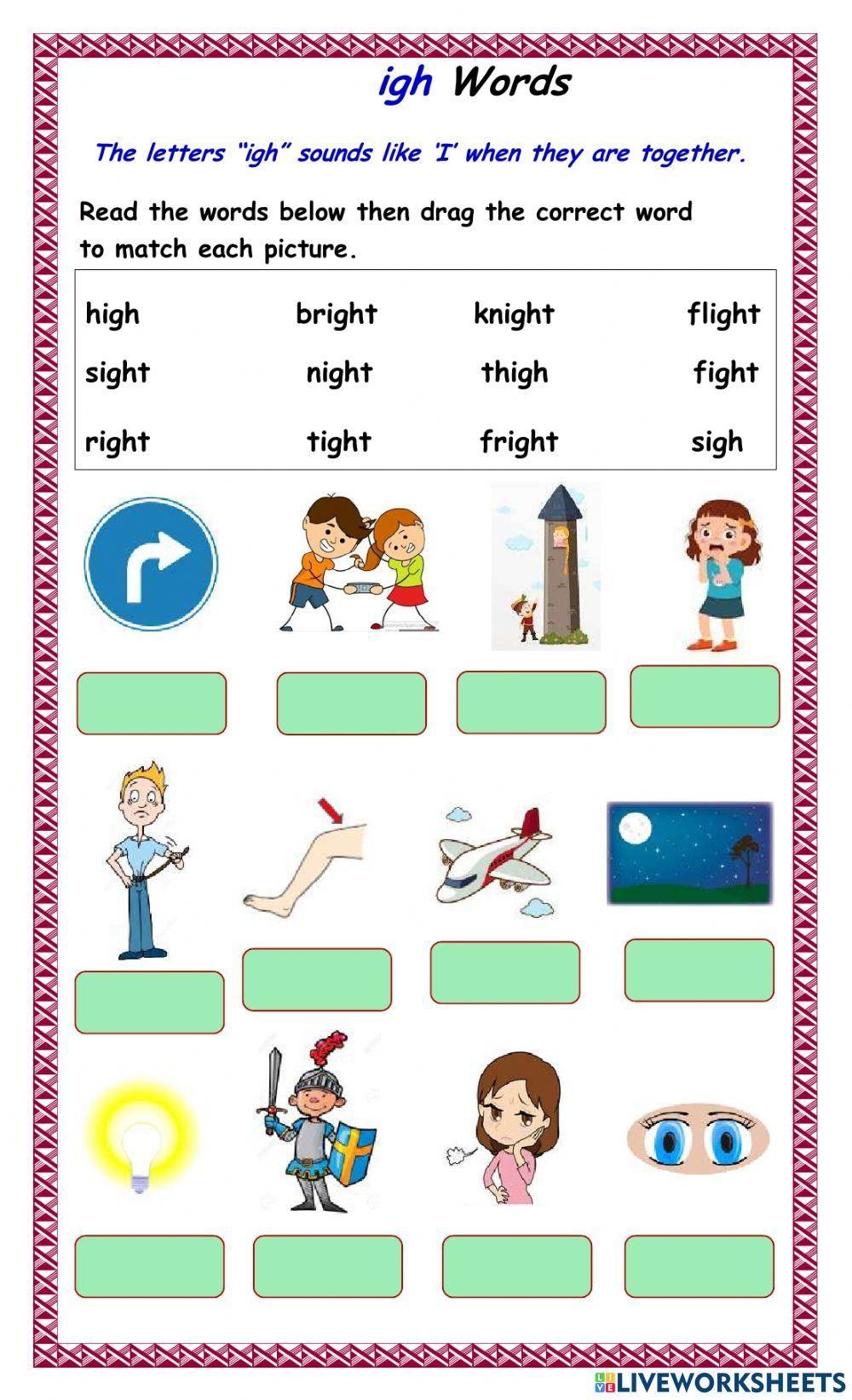 Free Igh Words Worksheet Download Free Igh Words Worksheet Png Images Free Worksheets On Clipart Library