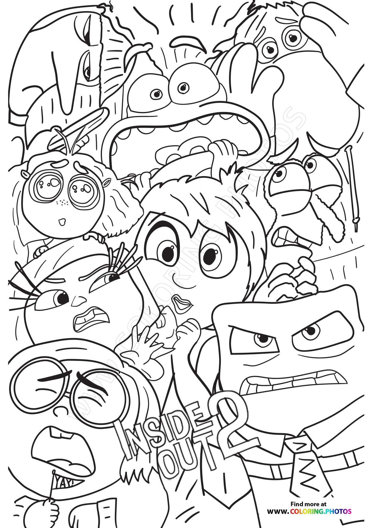 Inside Out Coloring Sheets Printable