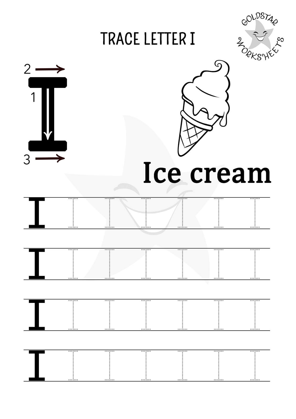 Free Printable Letter I Tracing Worksheets