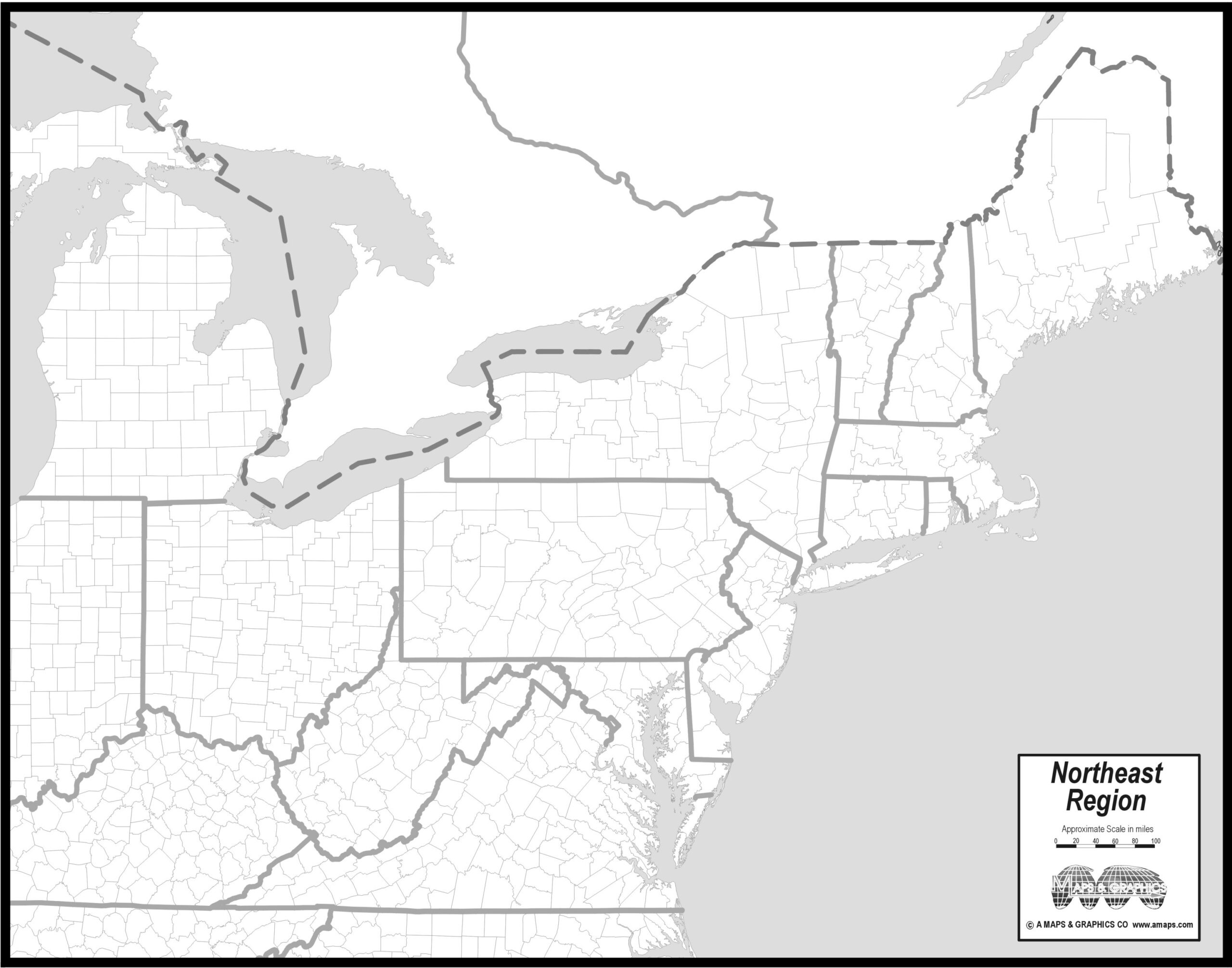 Printable Map Of Northeastern United States