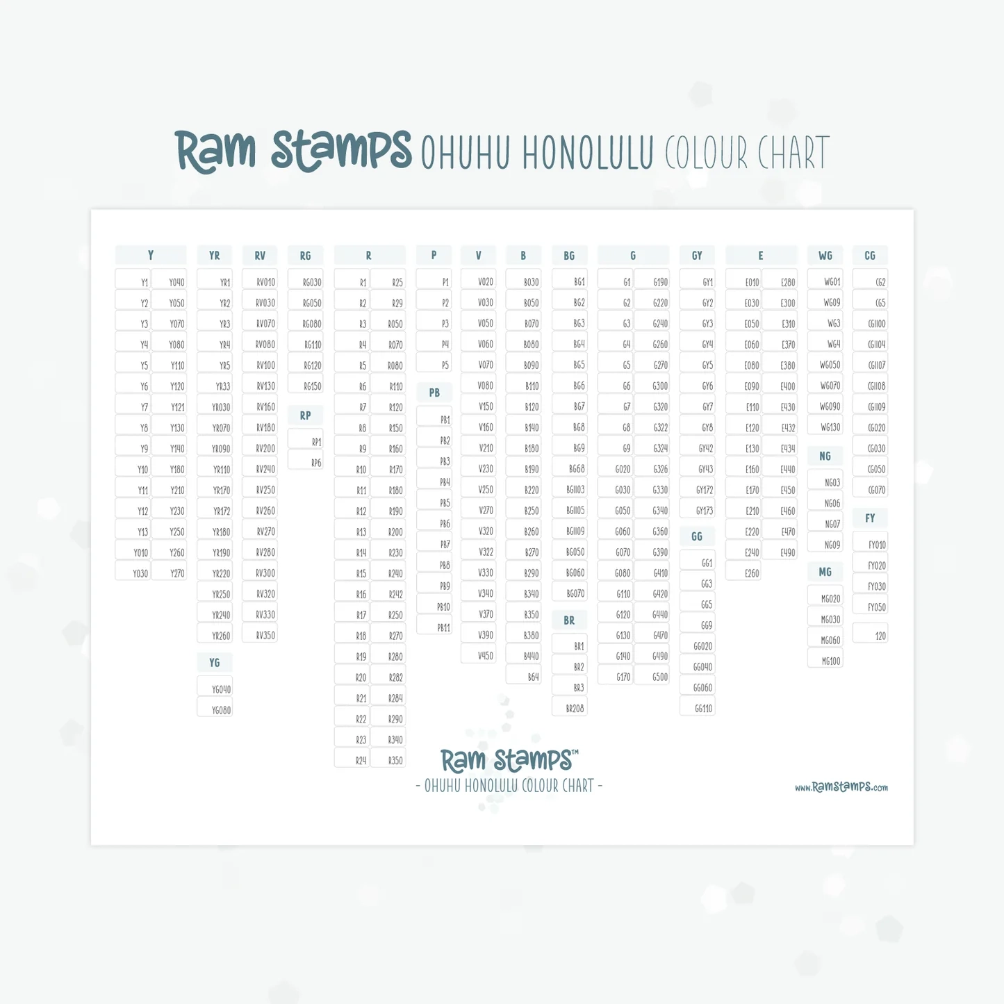 FREE Ohuhu Colour Charts Honolulu Oahu Rachelle Anne Miller Creative Studios FREE Ohuhu Colour Charts Honolulu Oahu Rachelle Anne Miller Creative Studios