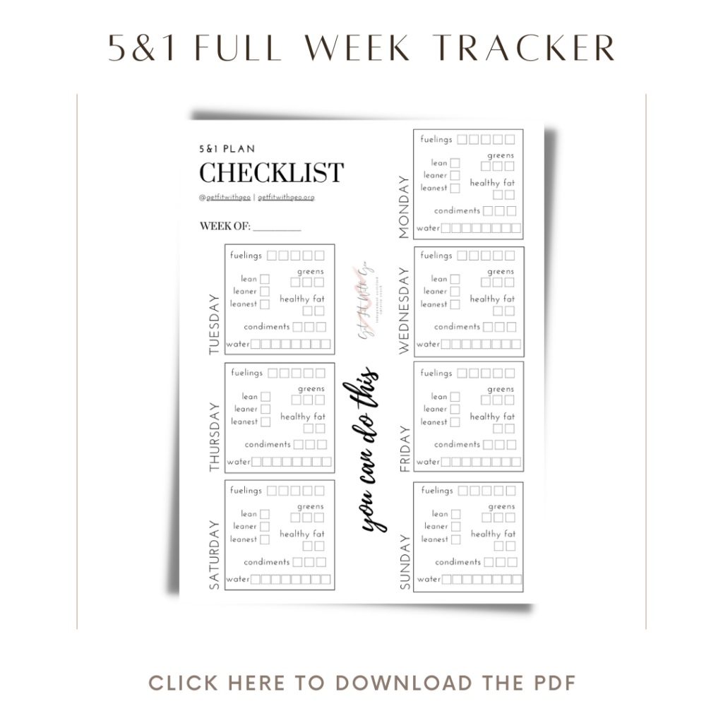 Printable Optavia Tracking Sheets Free