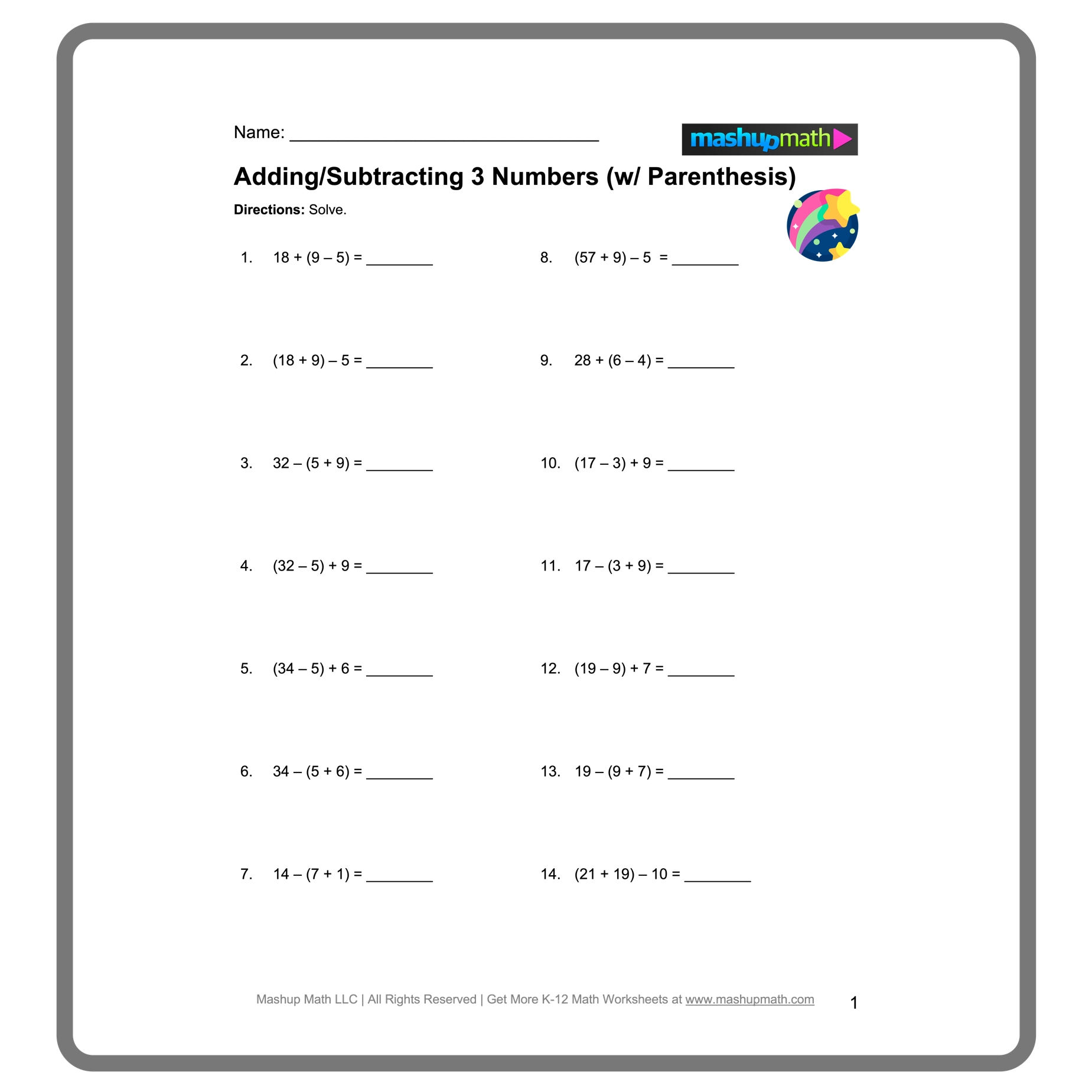 Free Order Of Operations Worksheet Library with Answers Mashup Math Free Order Of Operations Worksheet Library with Answers Mashup Math