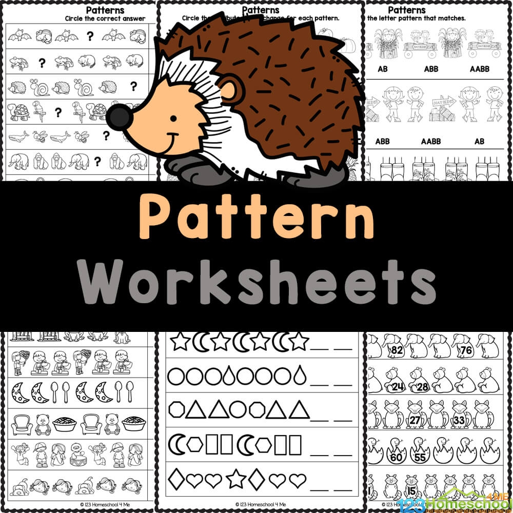 Pattern Worksheets For Kindergarten Printable Pattern Worksheets For Kindergarten Printable