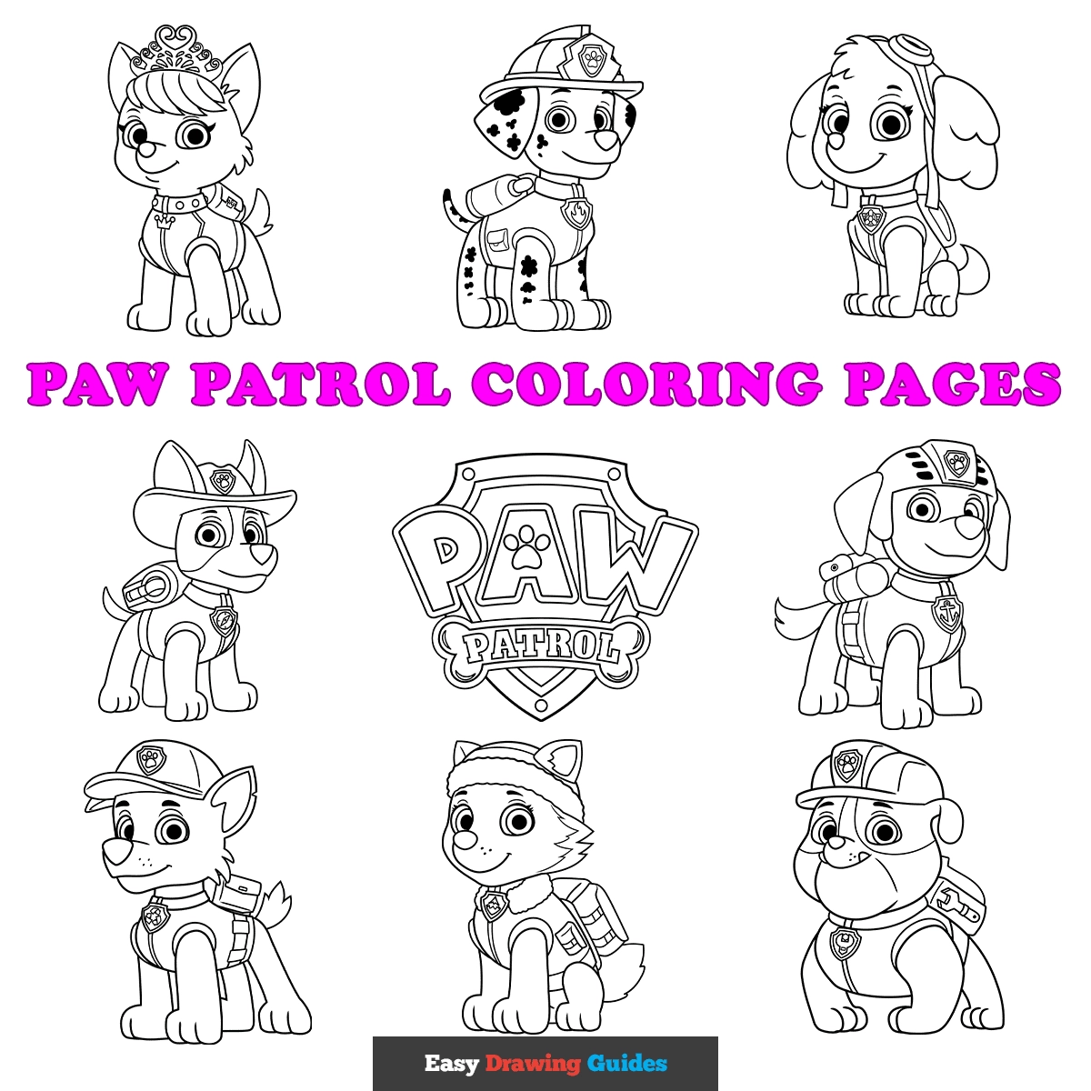 Free PAW Patrol Coloring Pages For Kids 11 Printable Sheets