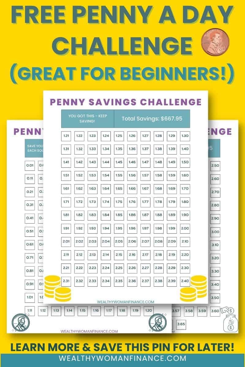 Free Penny Savings Challenge Printable To Save 600 