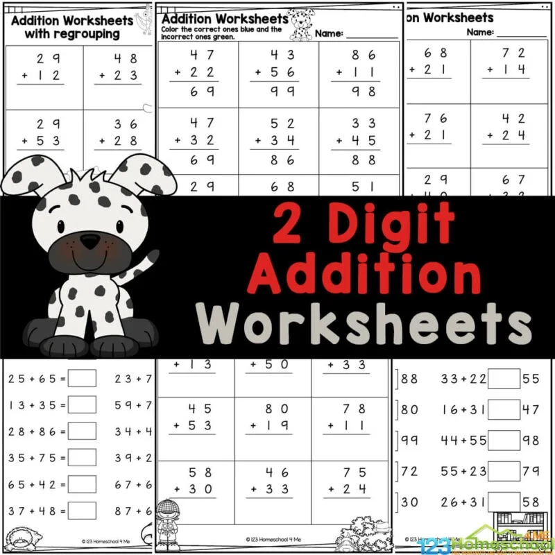 Addition With Regrouping Free Printable Worksheets