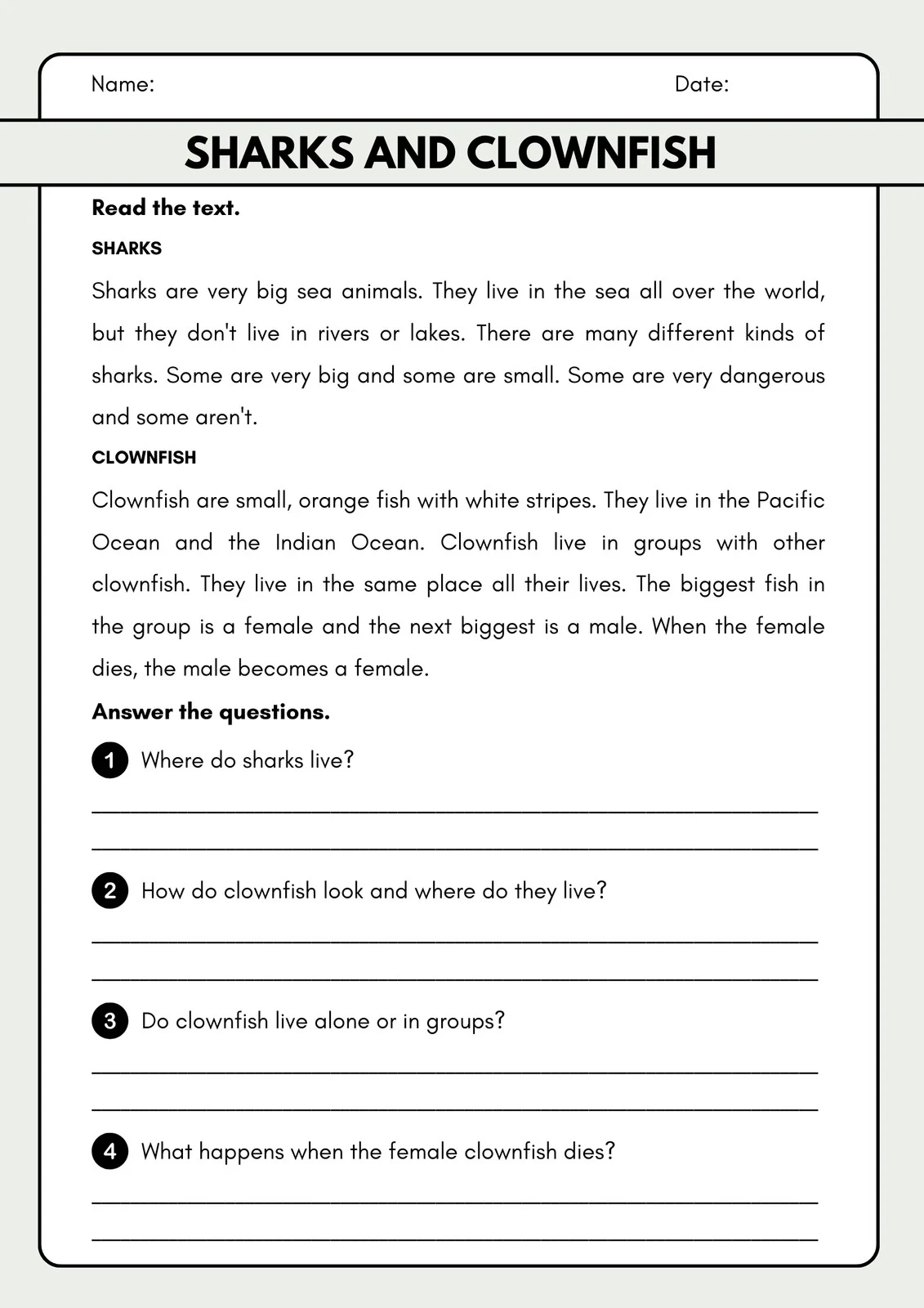 Free Printable 3rd Grade Reading Worksheet Templates Canva