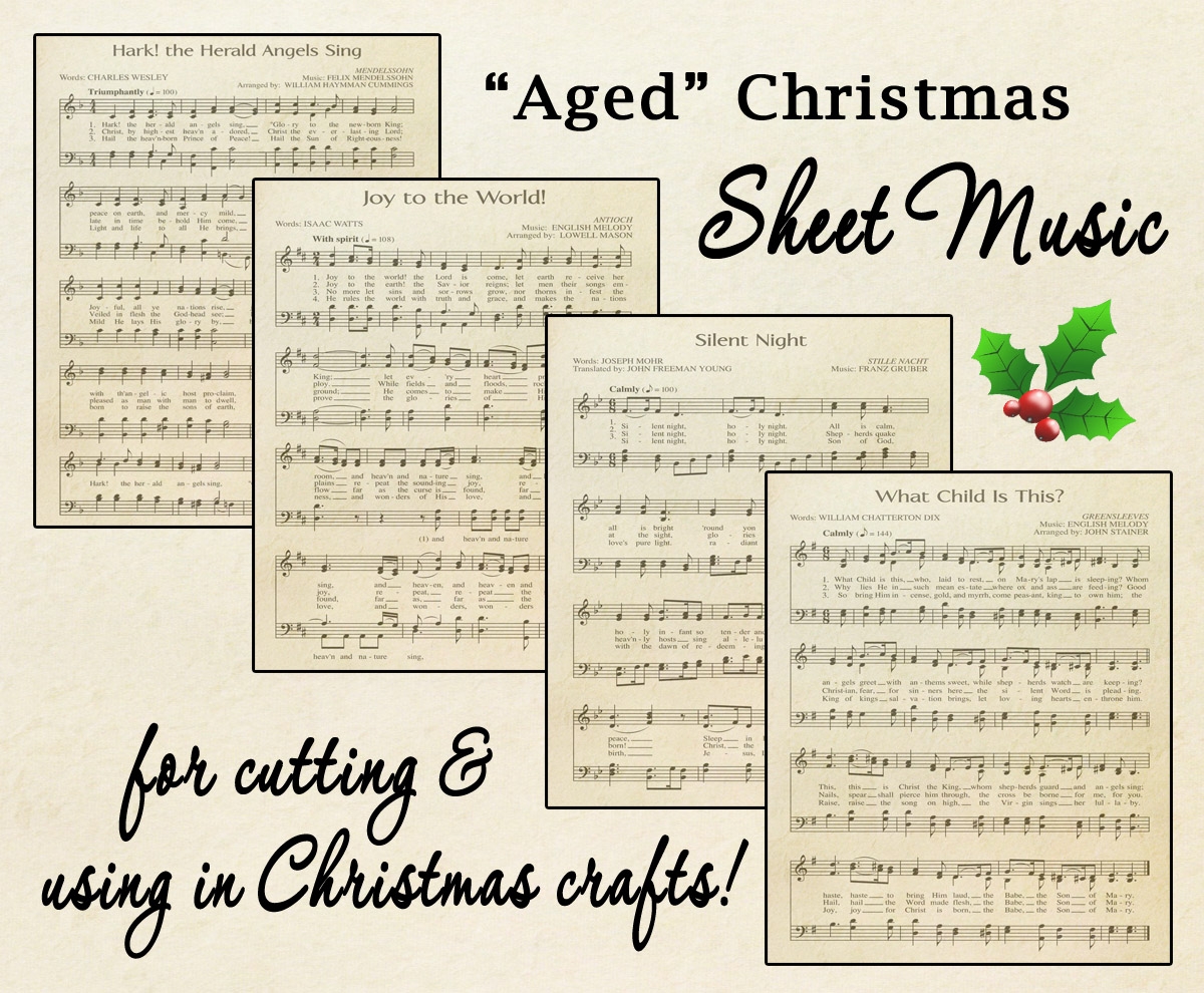 Vintage Christmas Music Sheet Printable