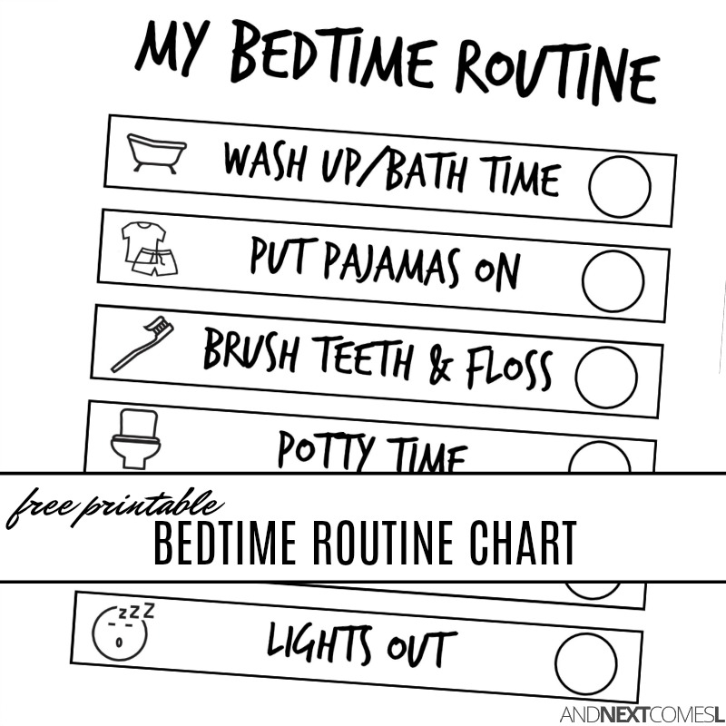 Printable Bedtime Chart