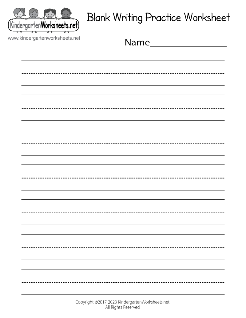 Printable Handwriting Sheets For Kindergarten
