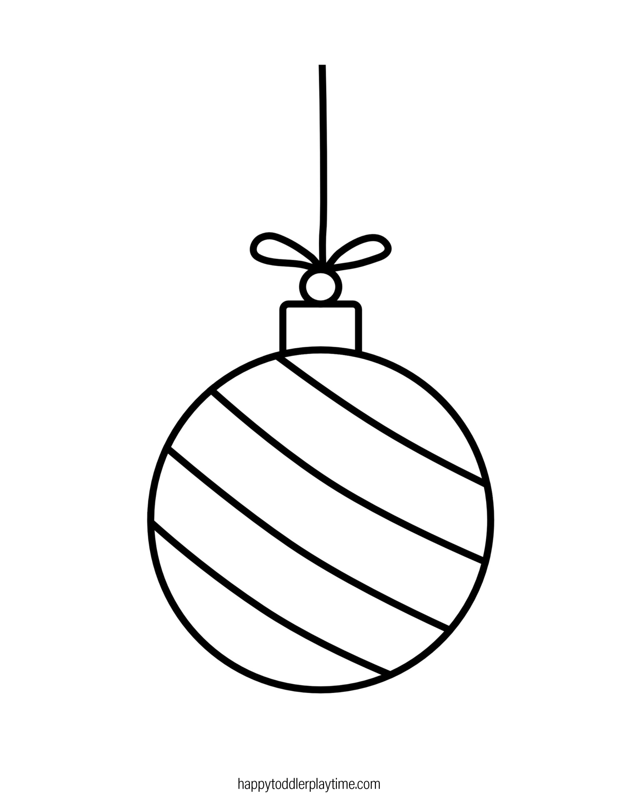 Free Printable Christmas Ornament Coloring Pages Happy Toddler Playtime
