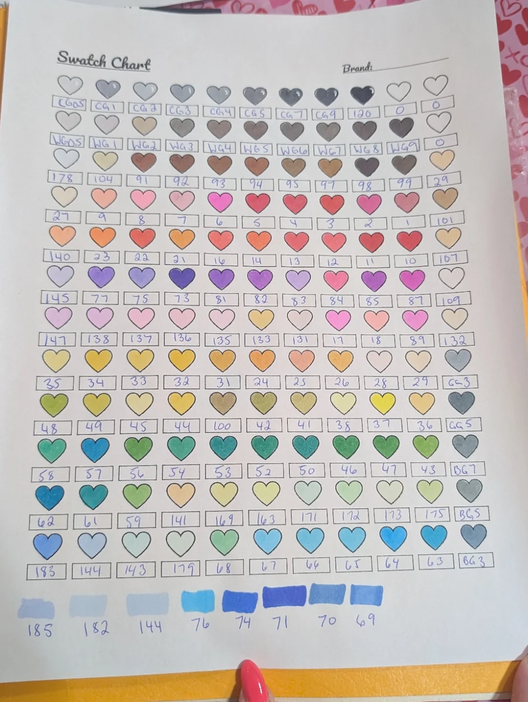 Free Printable Color Swatch Template R Coloring