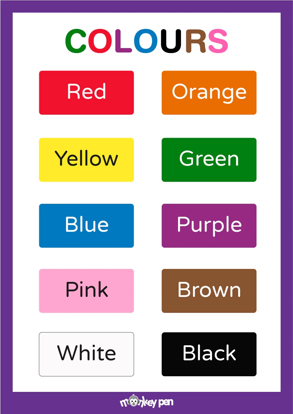 Printable Color Charts Printable Color Charts