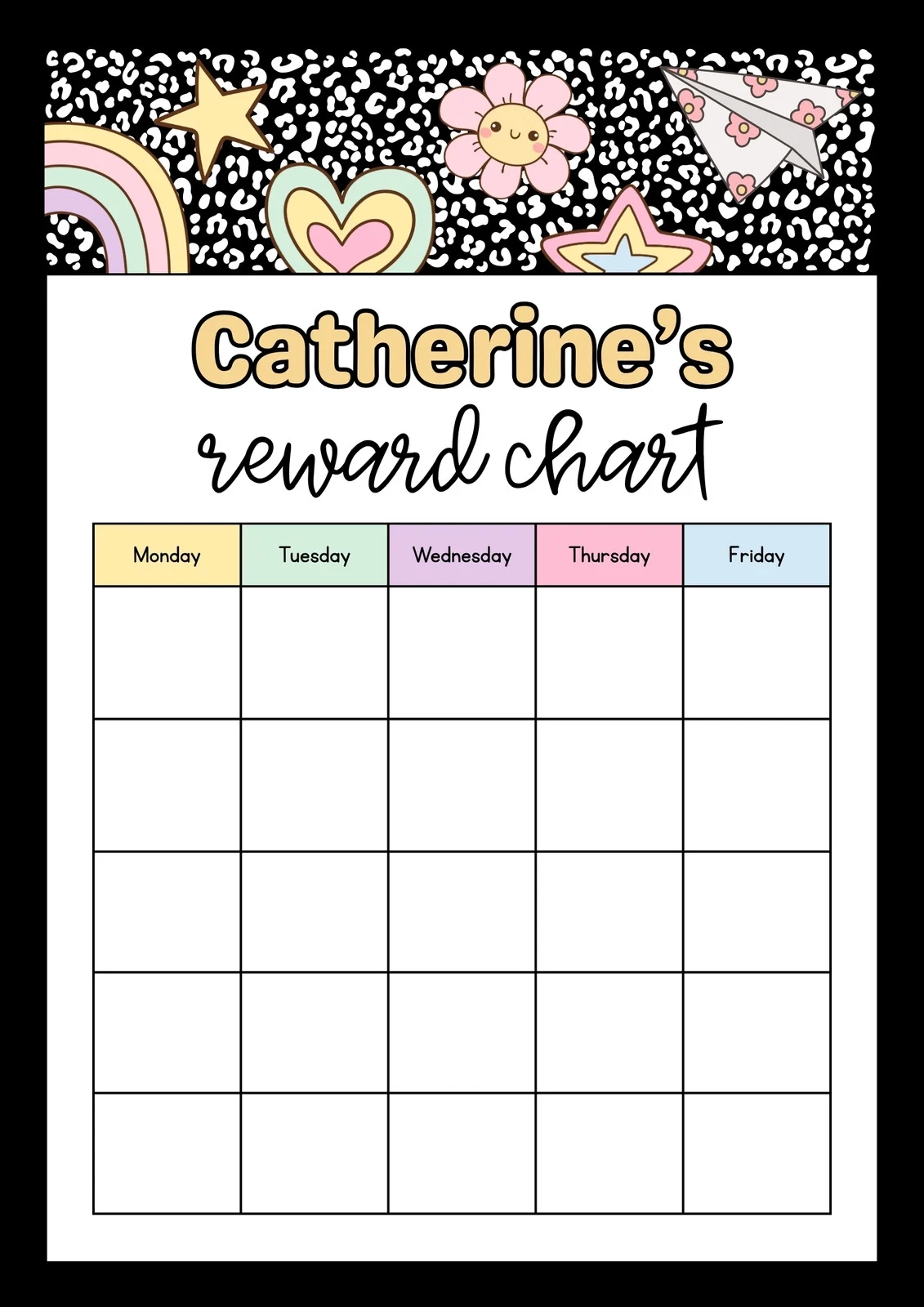 Printable Stamp Chart