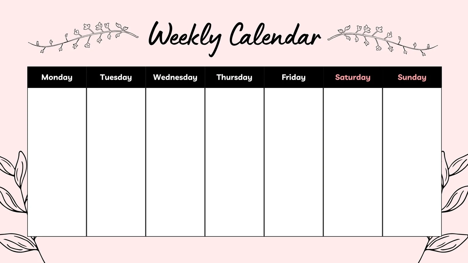 Free Printable Customizable Weekly Calendar Templates Canva