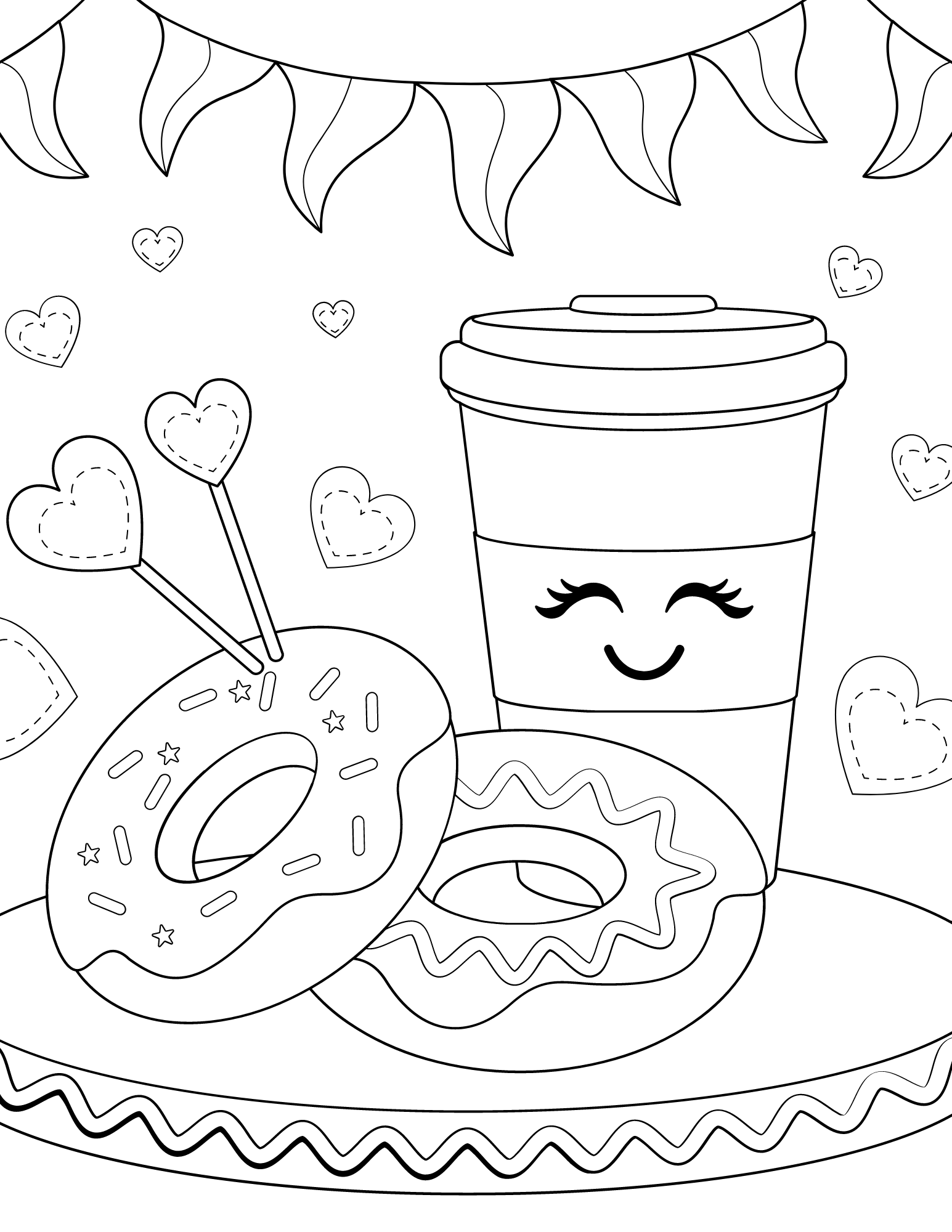 Free Printable Cute Kawaii Food Coloring Pages AllFreePaperCrafts Free Printable Cute Kawaii Food Coloring Pages AllFreePaperCrafts