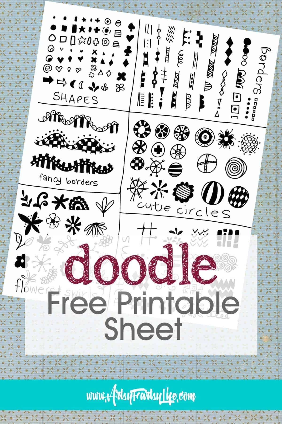 Free Printable Doodle Sheet Artsy Fartsy Life Free Printable Doodle Sheet Artsy Fartsy Life