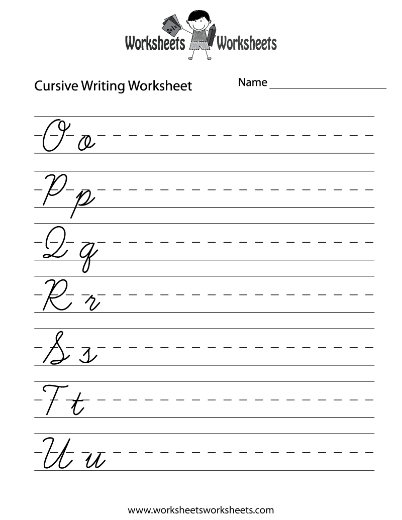 Free Printable Cursive Sheets