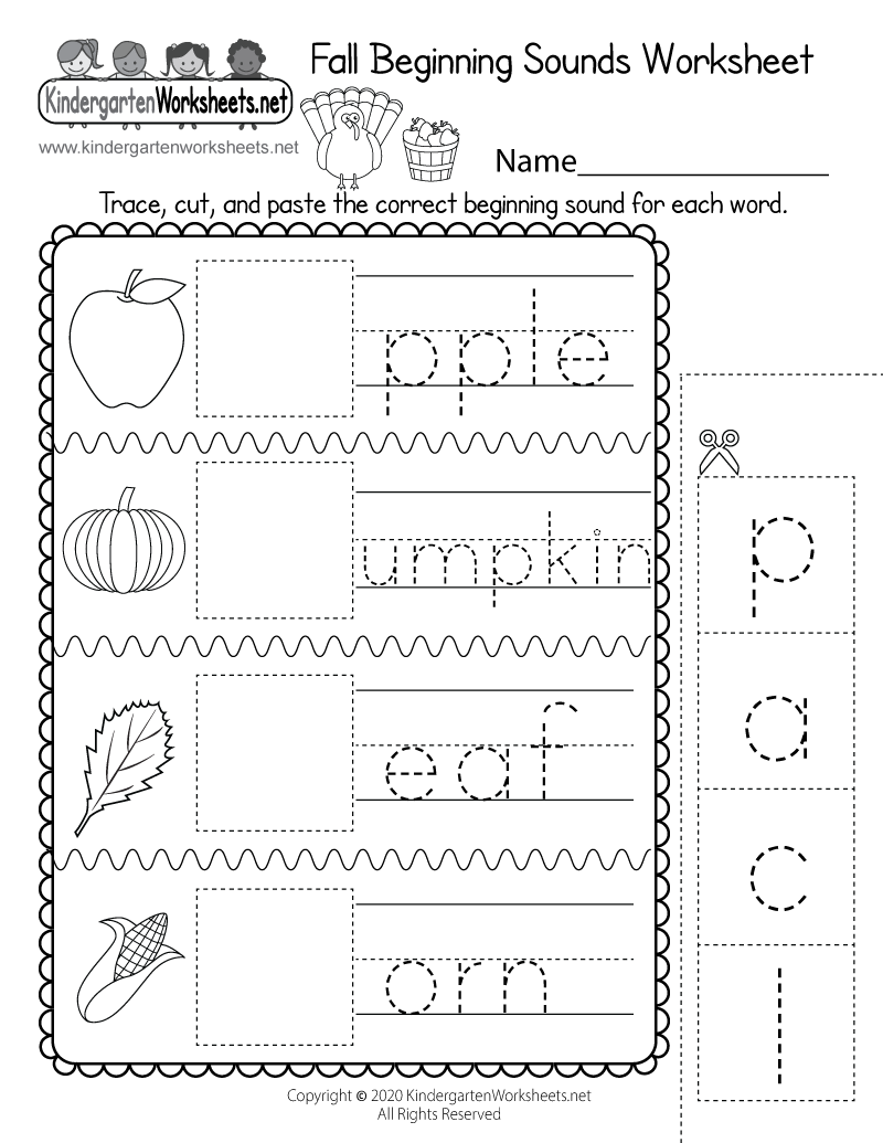 Beginning Sounds Printable Worksheets