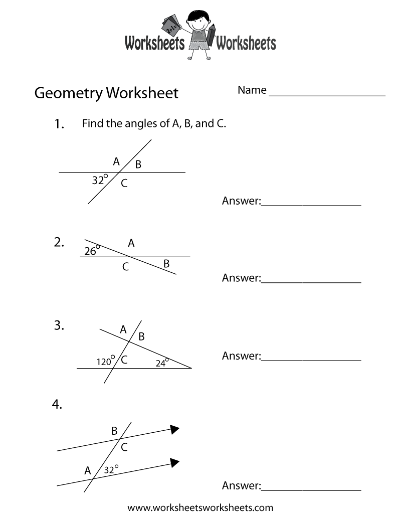 Free Printable Angle Worksheets