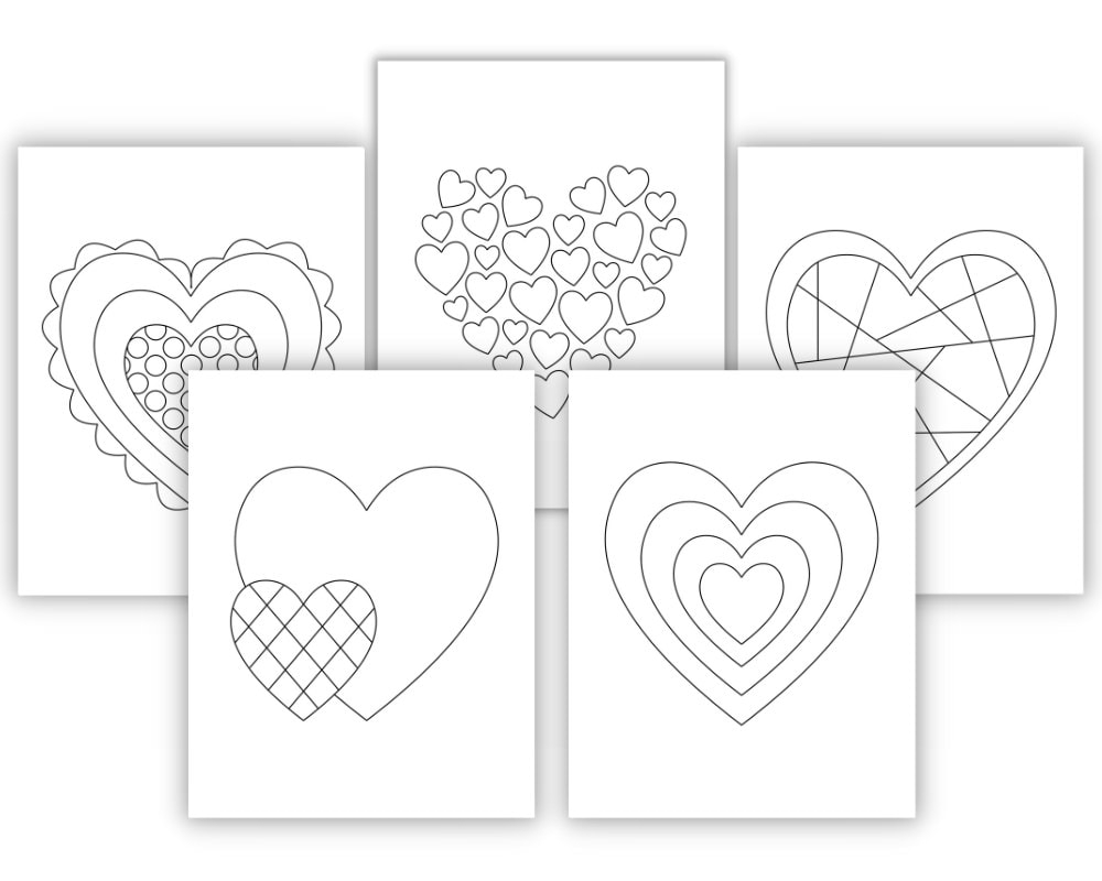 Free Printable Heart Coloring Pages For Kids U0026 Adults The Craft at Home Family