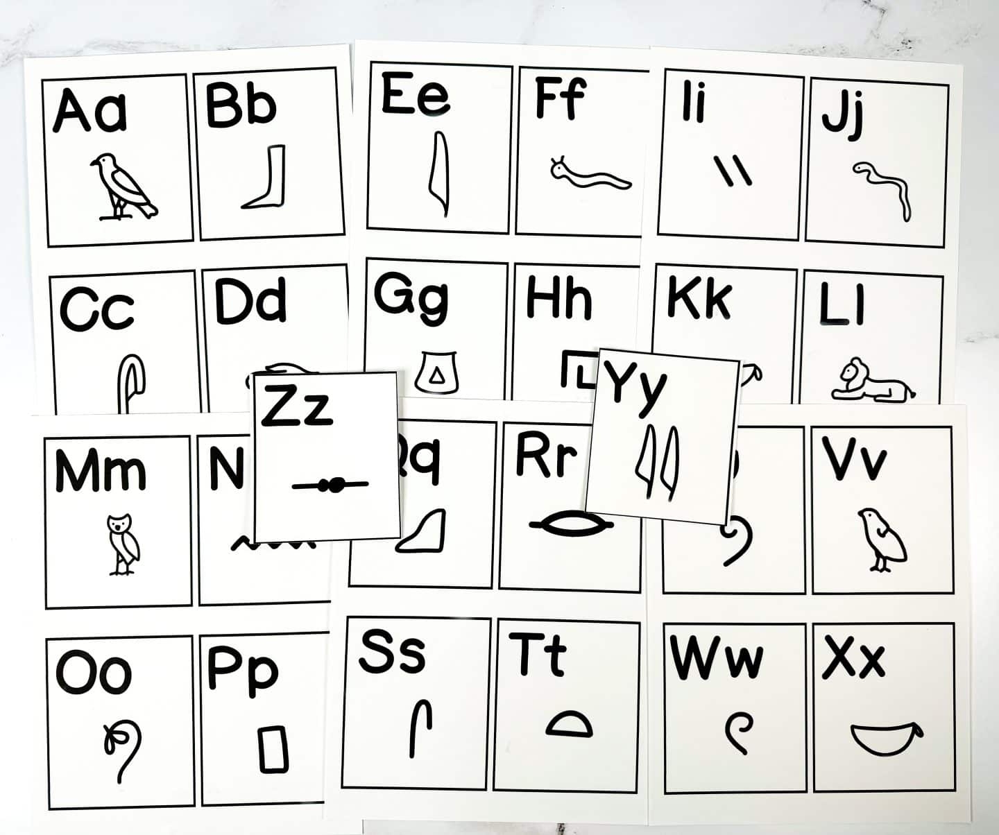Hieroglyphics Alphabet Chart Printable Hieroglyphics Alphabet Chart Printable