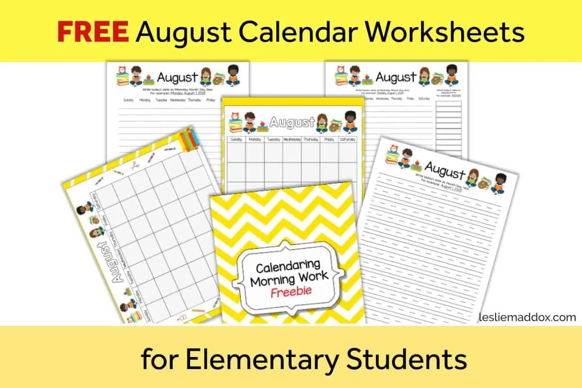 FREE Printable Homeschool Worksheets For Morning Work Leslie Maddox