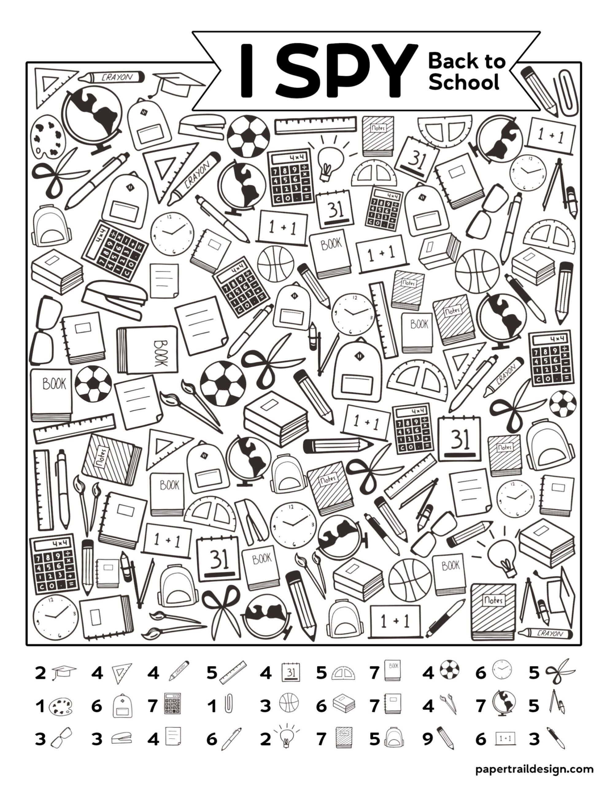 Free Printable Eye Spy Worksheets