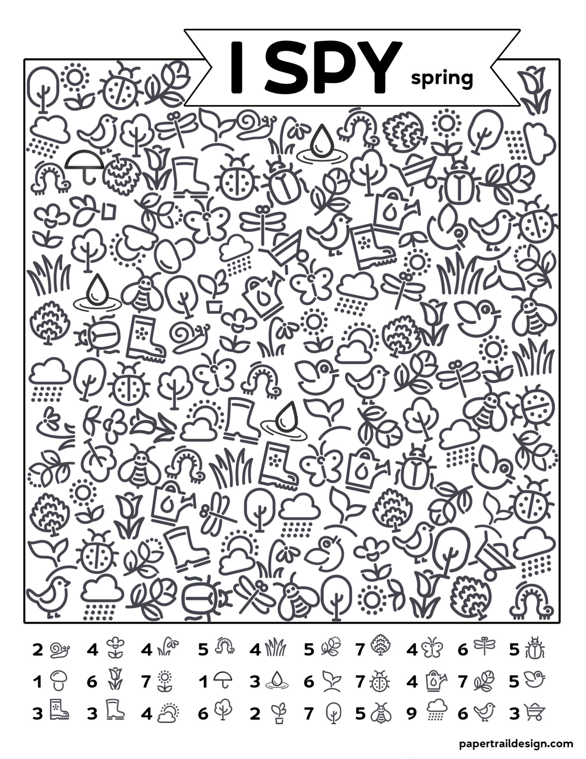 Free Printable I Spy Spring Activity Paper Trail Design Worksheets Library Free Printable I Spy Spring Activity Paper Trail Design Worksheets Library