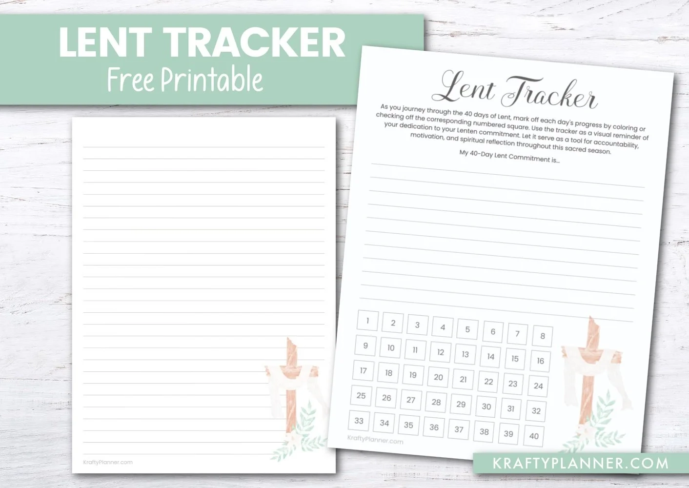Free Printable Lent Calendar 2026