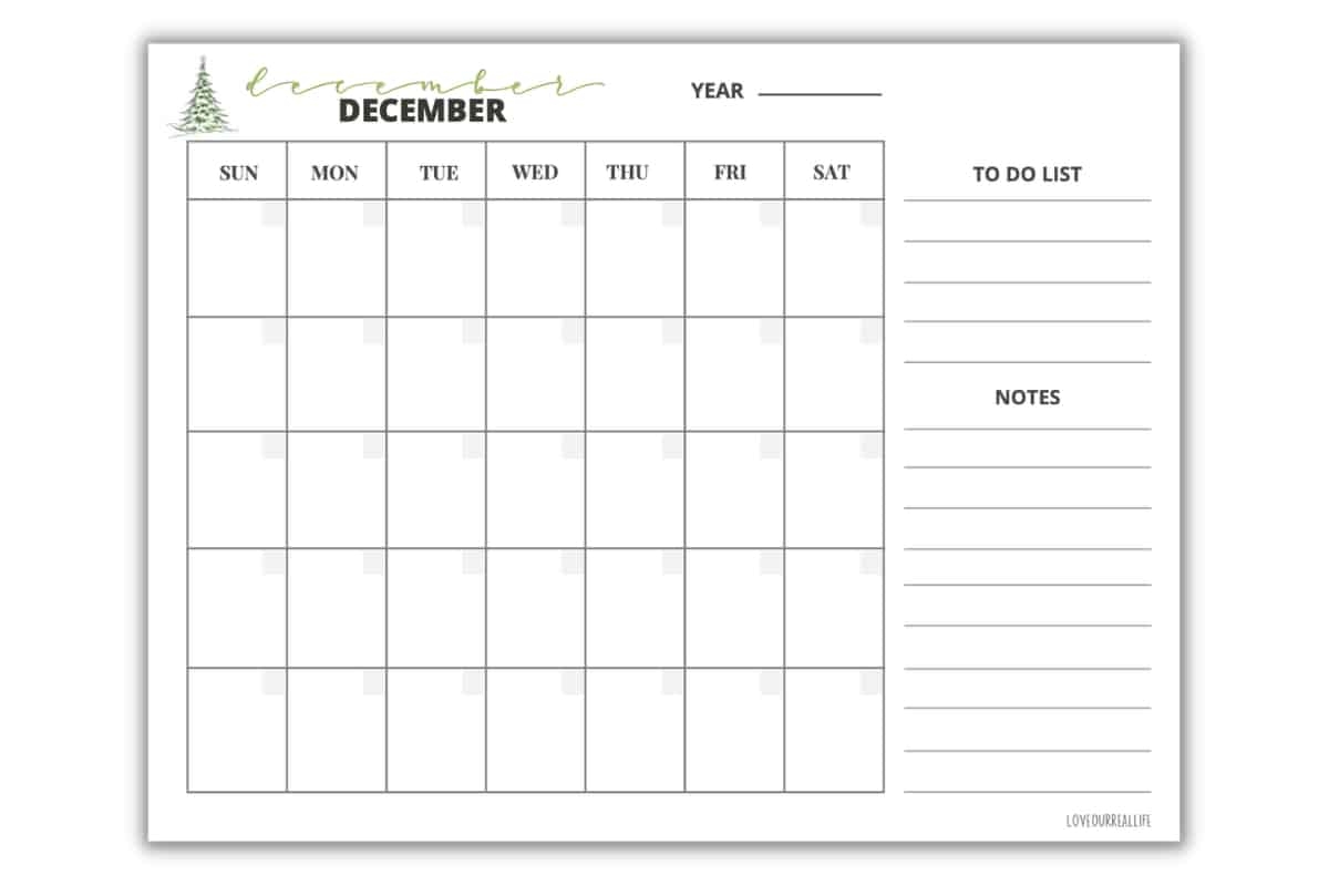 FREE Printable November December Calendar Templates 2024 Love Our Real Life