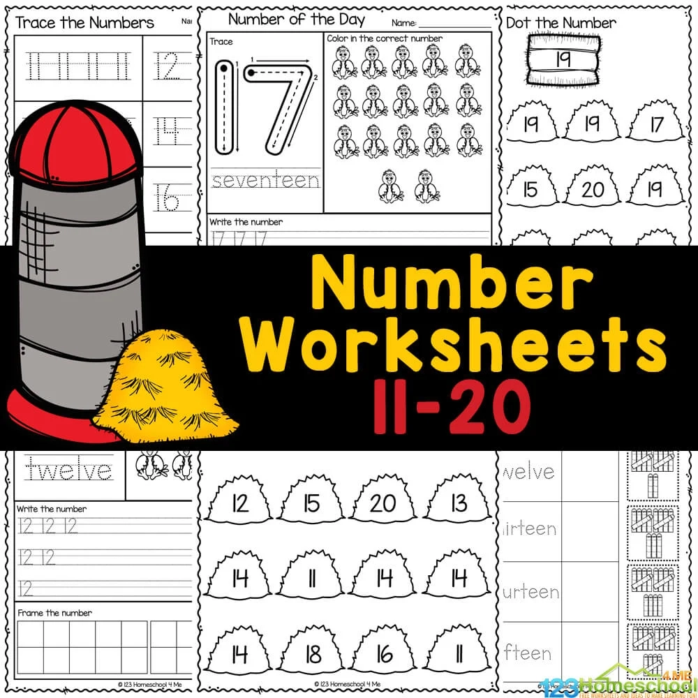 Free Printable Number Worksheets For Kindergarten