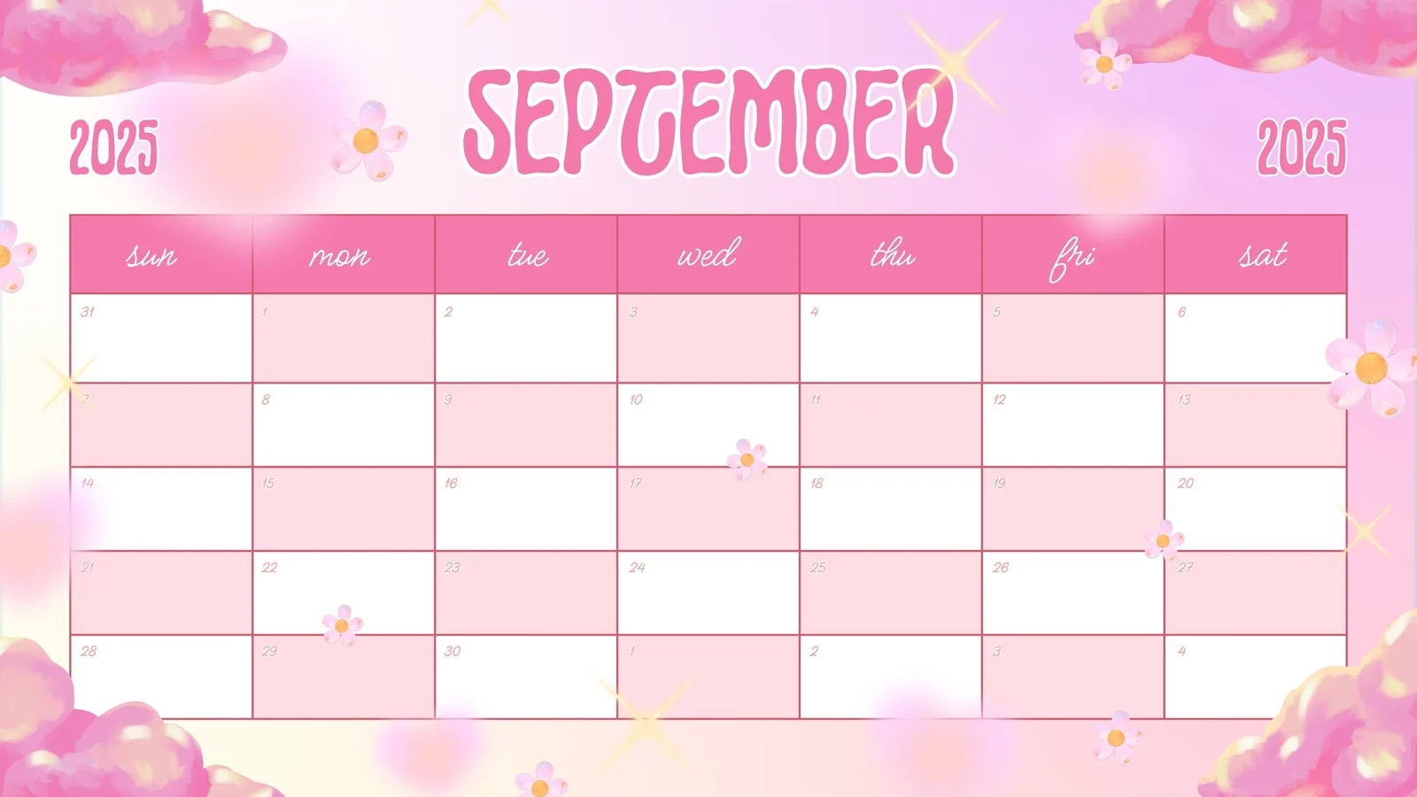 Free Printable September 2025 Calendar Templates Canva Free Printable September 2025 Calendar Templates Canva