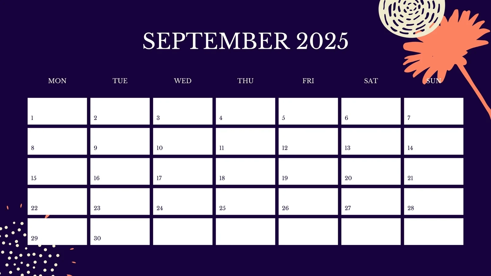 Free Printable September 2025 Calendar Templates Canva Free Printable September 2025 Calendar Templates Canva