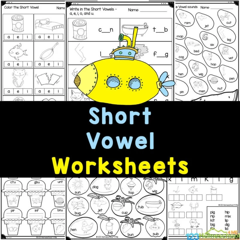 FREE Printable Short Vowel Worksheets For Pre k And Kindergarten FREE Printable Short Vowel Worksheets For Pre k And Kindergarten