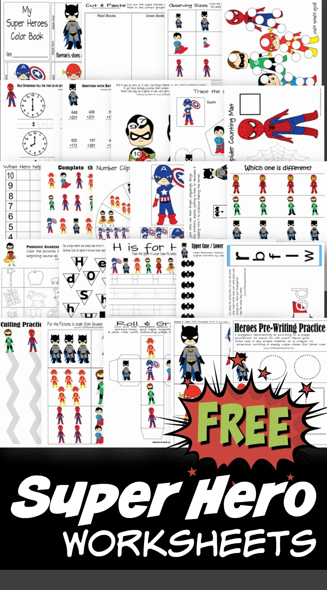Free Printable Spiderman Worksheets Preschool