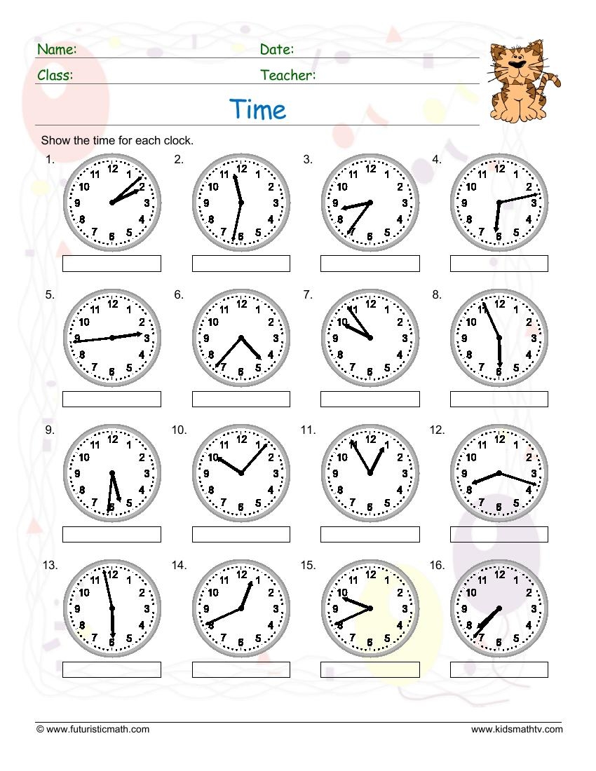 Free Printable Telling Time Worksheets Kiddoworksheets Worksheets Library