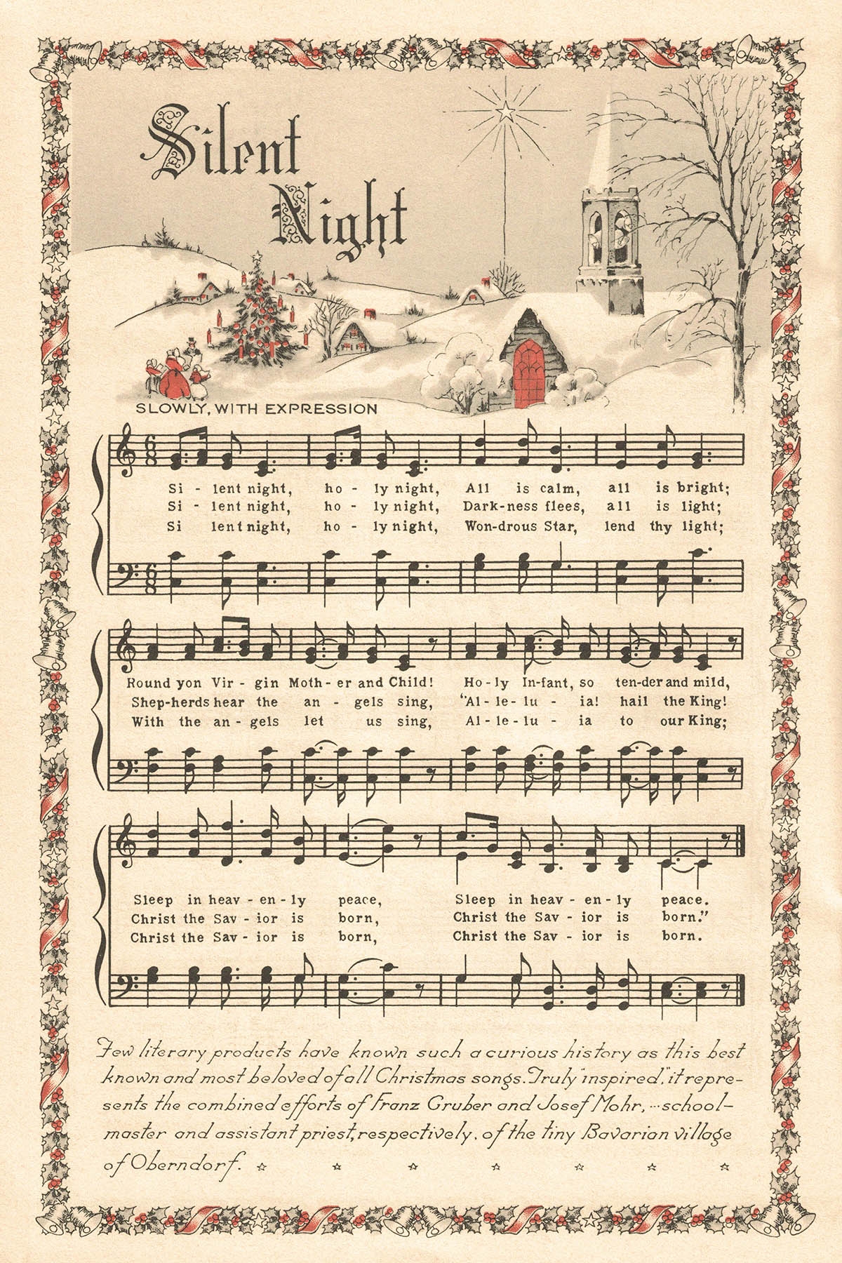 Vintage Christmas Music Sheet Printable