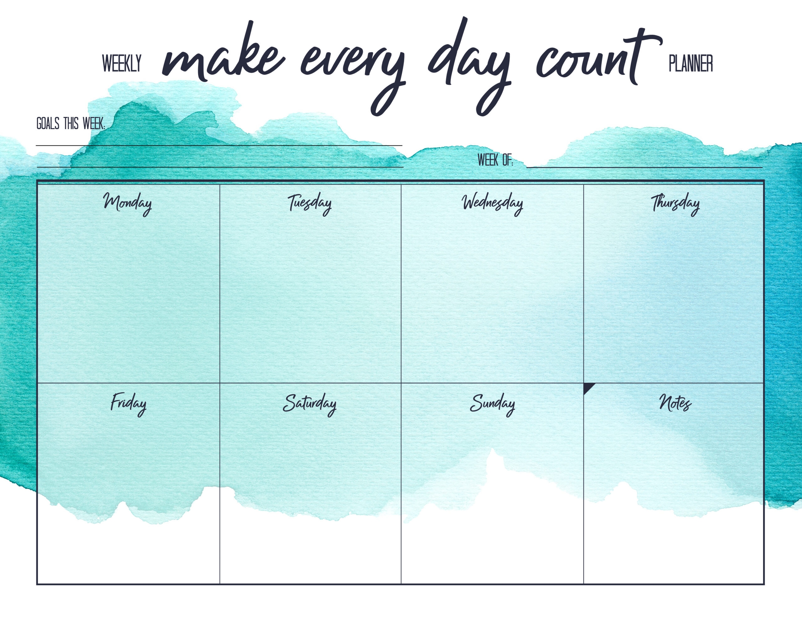 Free Printable Weekly Planner The Happy Housie