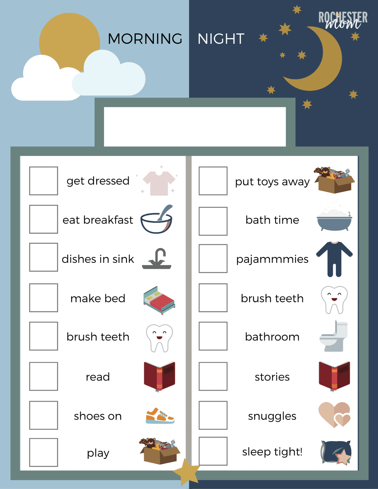 Free Printable Routine Charts Pdf