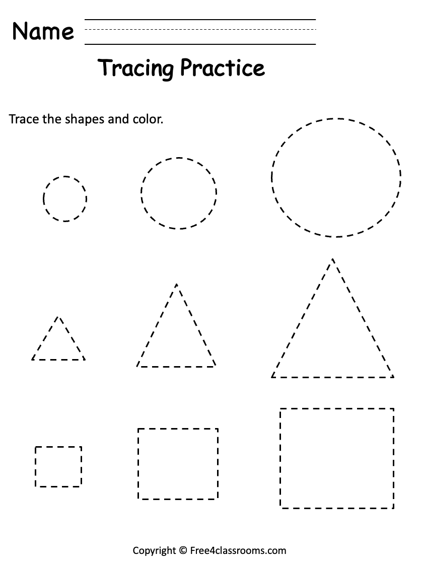 Free Shape Worksheet For Preschool Trace Free Worksheets Free4Classrooms Free Shape Worksheet For Preschool Trace Free Worksheets Free4Classrooms